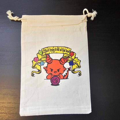 Dragon Art Dice Bag for Role Playing Games - Canvas Storage