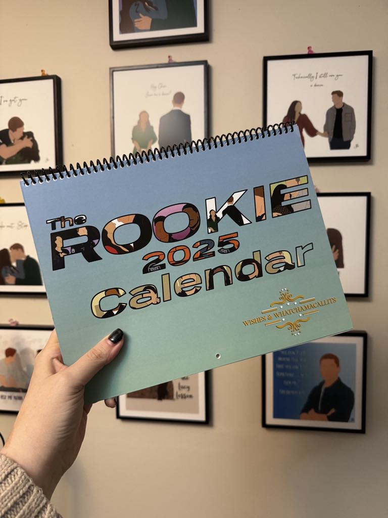 *Limited Stock* 2025 The Rookie Inspired Calendar, Bradford, Chen, Lopez, Harper, Nolan, Grey, Chenford, Wopez, Kojo, Wall Calendar, Fan Art