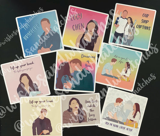 The Rookie Stickers - Chenford Romance Collection - Tim Bradford, Lucy Chen