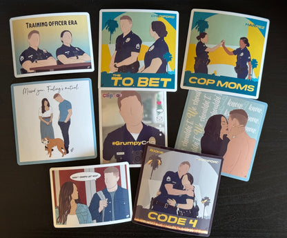 The Rookie Stickers - Season 7 Series 1 - Chenford, Wopez, Training Officers, Rookies