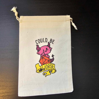 Dragon Art Dice Bag for Role Playing Games - Canvas Storage