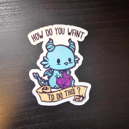 Dungeons & Dragons Inspired RPG Cute Dragon Dice Stickers